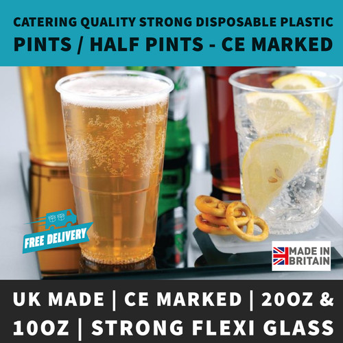 Clear 10oz 20oz half pint - 10oz/20oz, pint/pint