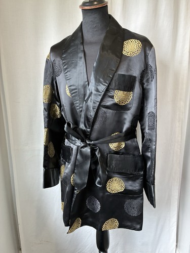 Vtg black chinese silk - vtg, 50's