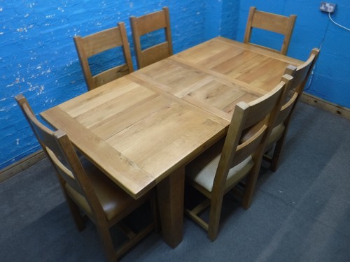 Solid chunky oak extendable - solid, /