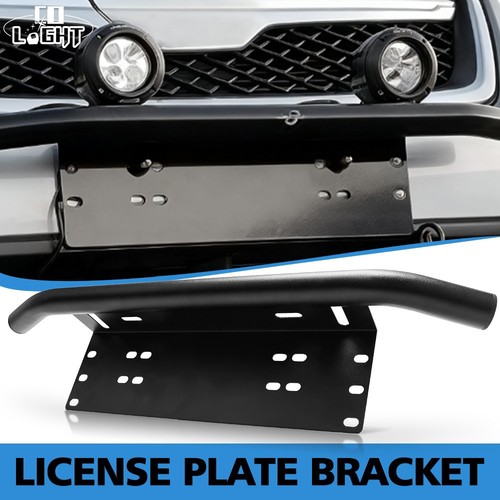 Black bull bar - black, license