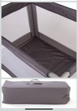 Red Kite Foldable Baby Travel Cot with Mattress-Lightweight & Portable (Grey)