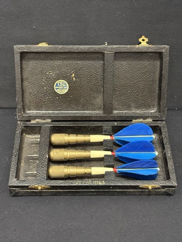 Vintage tsl brass darts set - brass,
