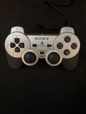 Silver official Sony PS2 wired