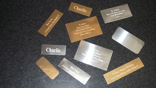 Trophy engraving plates - plates, name