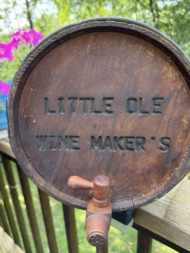 Vintage oak barrel with - vintage,