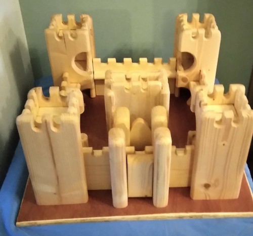 Wooden toy castle - wooden,
