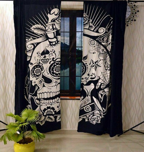 Flower skull hippie - skull,
