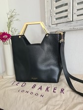 Ted Baker black Layah  Leather / Suede Shopper  bag 
