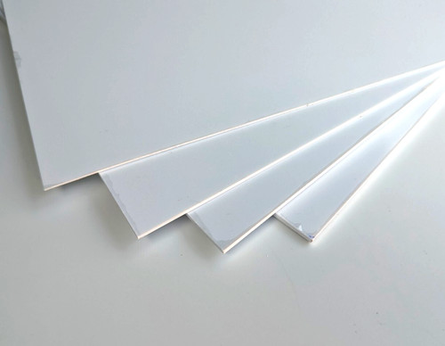 Plastic styrene sheet white - plastic,