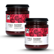 M&S Fairtrade Raspberry Conserve, Sharp & Sweet  340g Per Jar -2 PACK