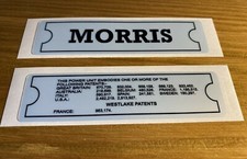 Morris Minor Rocker Cover Replica Sticker Set. Brand new.