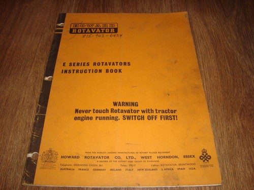 Howard rotavator series - rotavator, e