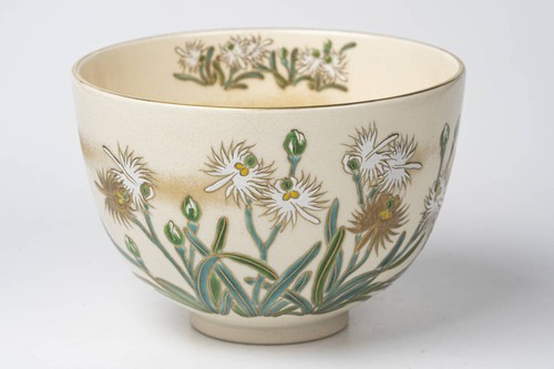 Matcha tea bowl heron orchid - matcha,