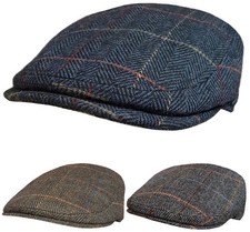 Mens or Womens Flat Cap - Baker Boy Hat - Peaked Brim Wool Newsboy Cap
