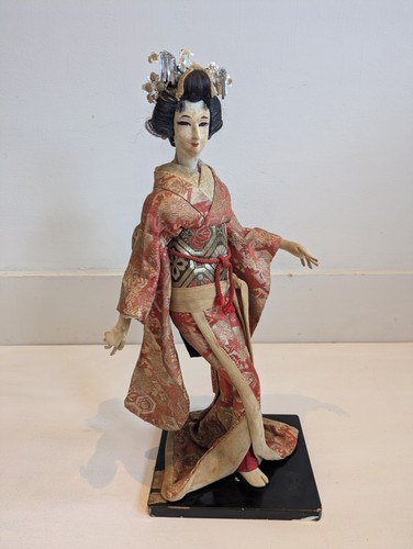 Japanese geisha doll silk - japanese,