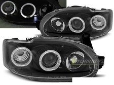 Headlights for Ford ESCORT MK7 7 95-00 Angel Eyes Black LHD LPFO06-ED XINO