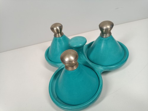 Triple turquoise blue - blue, moroccan