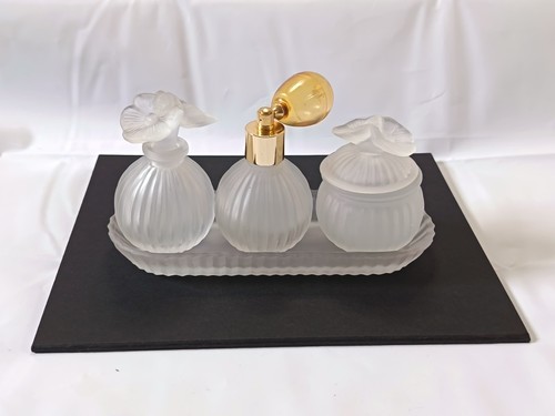 Vintage frosted glass dressing - frosted,