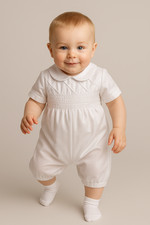 Baby Boys Off White Smocked