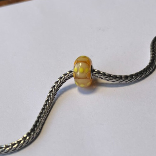Trollbeads unique ooak yellow - unique,