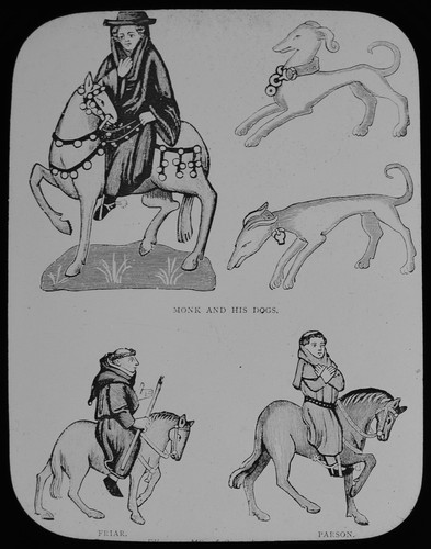 Antique magic lantern slide - lantern,