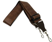 Antique Brown Genuine Leather Classic Style Hook on Clip Banjo Strap - UK Made
