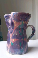 Vintage Dartington Pottery Umbrellas Janice Tchalenko Jug Vase