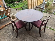 Beautiful antique mahogany round tilt breakfast table with 4 chairs Need gone 