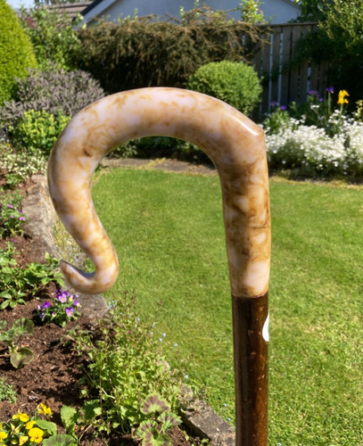 Resin marbled crook - resin, handle