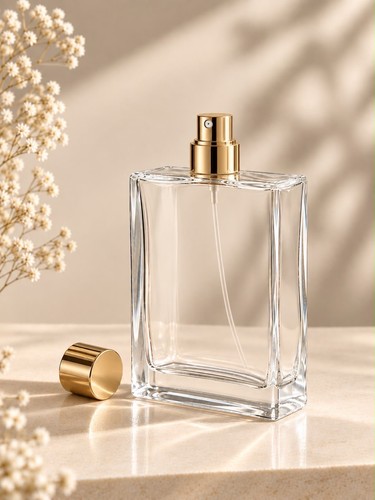 Empty glass perfume bottles - glass,
