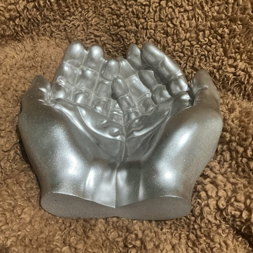 Metallic silver stone - silver, bowl