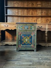 Antique Painted Moroccan Side Table