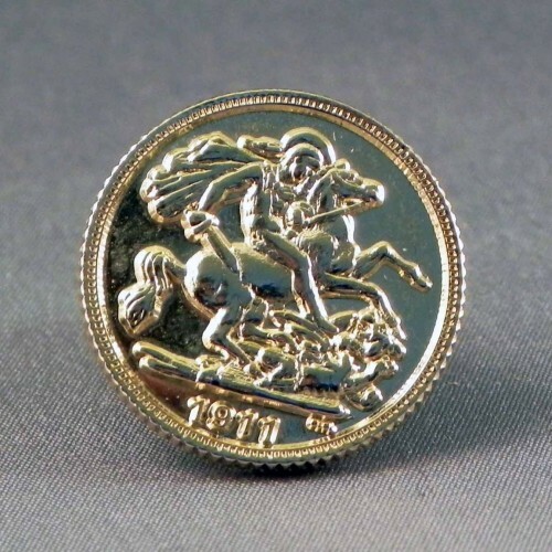 Replica sovereign coin enamel - coin,