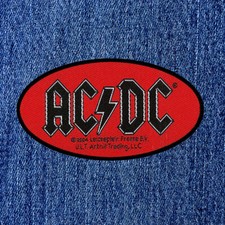 ACDC - OVAL LOGO (NEW) SEW ON PATCH OFFICIAL BAND MERCHANDISE