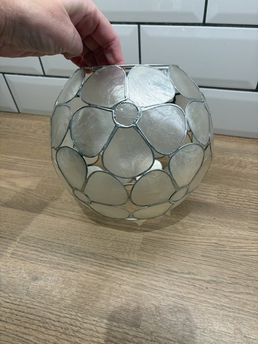 Vintage capiz shell globe - vintage,