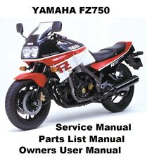 YAMAHA FZ750 Service Repair Workshop Parts List Owners PDF Manual Files FZ 750