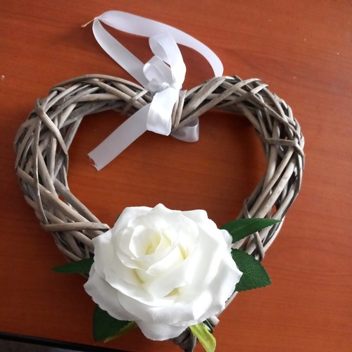 Wicker heart decoration - heart,