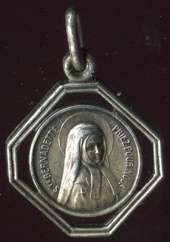 Antique silver tone medal - ,