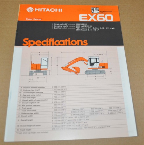 Hitachi ex60 excavator - ex60,