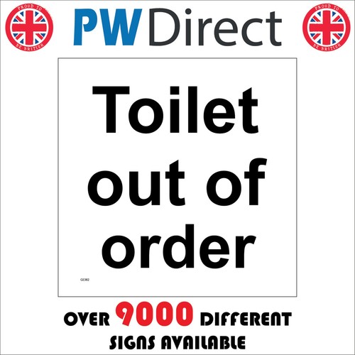Sign toilet out - out, order