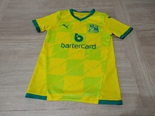 2021/2022 Swindon Town Away Football Shirt Yellow/Green Puma Age 9-10 Years Kids