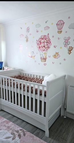 White sleigh cot bed - white,