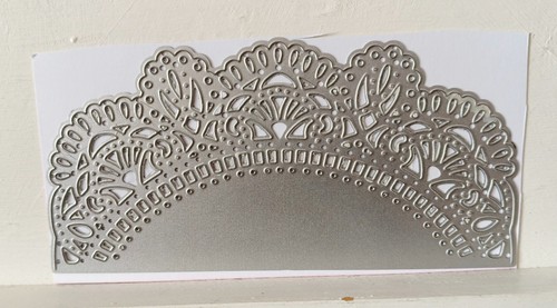 Half circle doily die with - half,