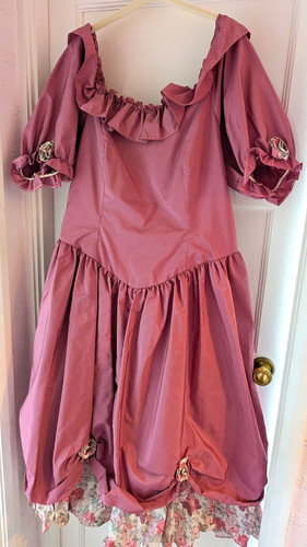 Vintage puff sleeve dusky rose - puff,