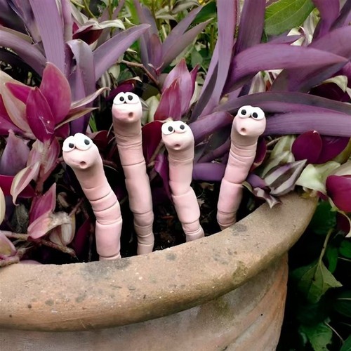 5pcs fun worm plant decoration - 5pcs,