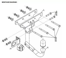 Swan Neck Tow Bar For JEEP