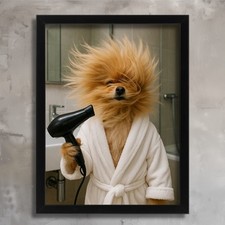 Funny Pomeranian Dog Wall Art
