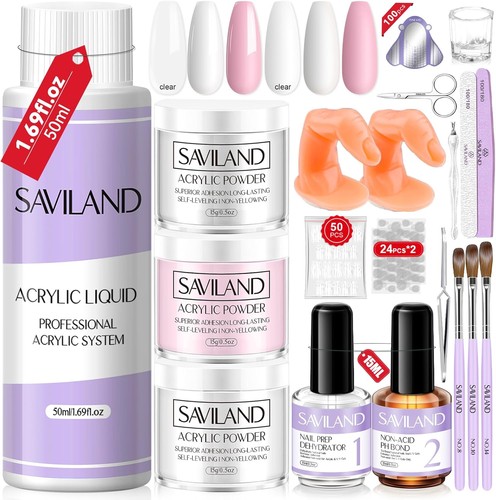 Saviland acrylic nail kit - acrylic,