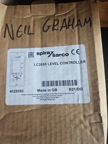 Spirax sarco lc2650 level - sarco,
