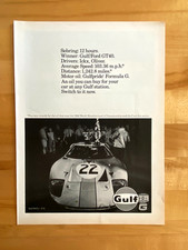 1969 Print Ad Ford GT40 Gulf